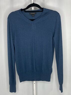 Banana Republic Luxury Blend Silk Cashmere Blue V Neck Sweater Small NWT  Knit